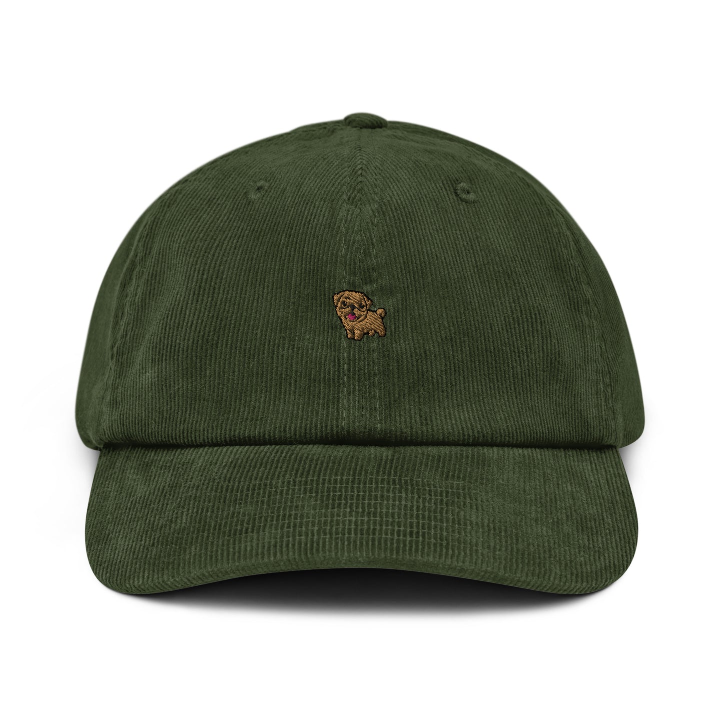 Bobby - Brown Pug (Corduroy Hat)